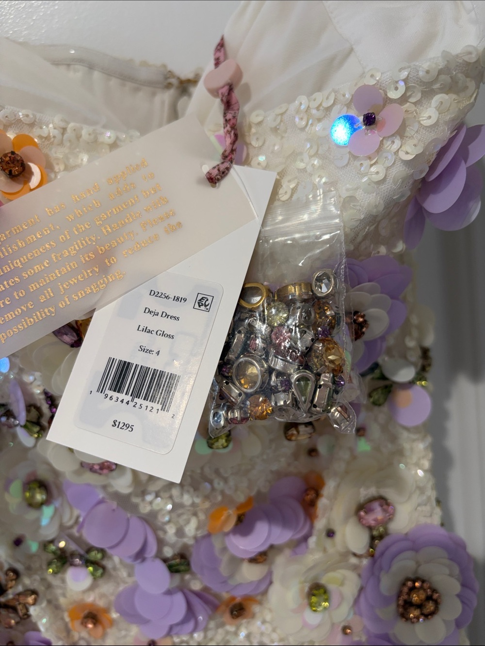LoveShackFancy Deja Dress - Lilac Gloss - Picture 2 of 3